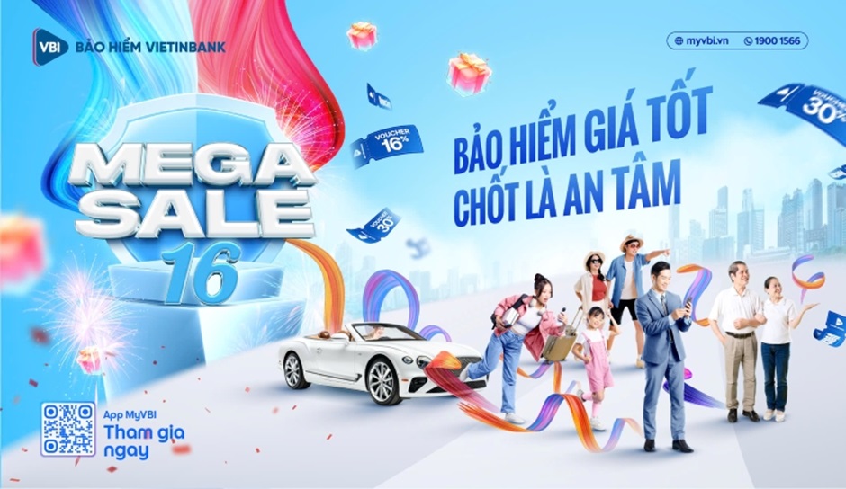 VBI giảm tới 30% các sản phẩm bảo hiểm, kỷ niệm 16 năm thành lập